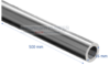 transparent acrylic tube, l: 500 mm, 12/16 mm