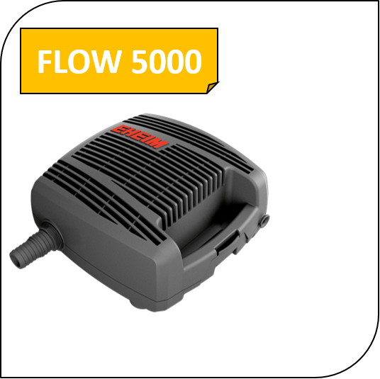 FLOW5000 - output: max. 5000 l/h, head: max. 3,1 m, hose size: 1 - 1 1/4"