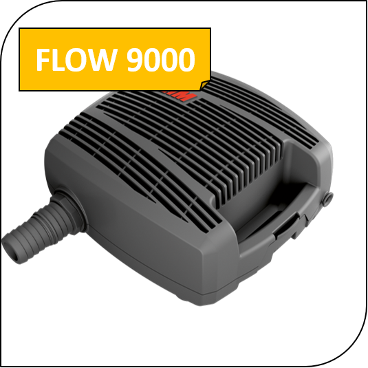 FLOW9000 - Fördermenge: max. 9000 l/h, Förderhöhe: max. 3,6 m, Schlauchgröße 1 - 1 1/4"