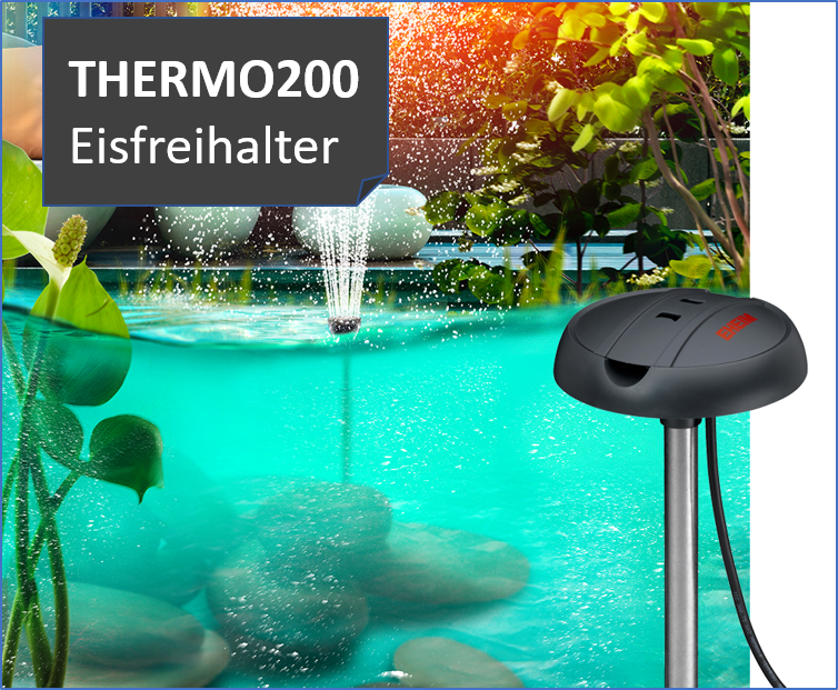 The EHEIM THERMO 200 prevents complete freezing down to -20 ° C and ensures that the digester gases can escape