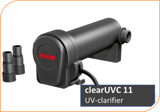 Floating algae can cloud pond water and pathogenic germs and bacteria can threaten the health of the fish. The CLEAR UVC guarantees a highly efficient remedy by targeting harmful pathogens and bacteria with UV radiation whilst maintaining crystal clear pond water.