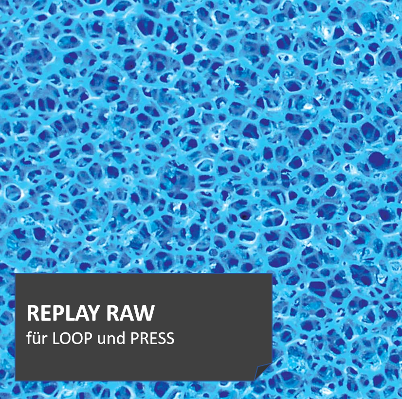 REPLAYRAW Filtermatten bieten mit ihrer hochporösen Oberfäche optimalen Lebensraum für wichtige Mikroorganismen, die Schadstoffe auf biologische Weise abbauen. 