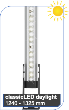 classicLED daylight (complete inclusive mounting and power supply) for aquariums with width from 1240 - 1325 mm
