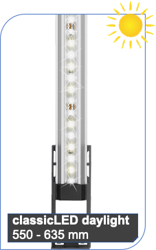 classicLED daylight (complete inclusive mounting and power supply) for aquariums with width from 550 - 635 mm