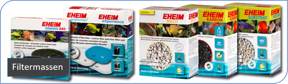 EHEIM Filtermedien – hocheffizient, in eigenen Forschungslabors entwickelt, aus besten Rohstoffen hergestellt, permanent überprüft und garantiert frei von Schadstoffen.  