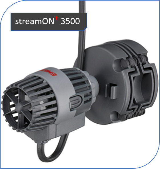 streamONplus3500 - EHEIM streamON+ – die Strömungspumpe mit bis zu 80 % verbesserten Leistungswerten und zusätzlichen Vorteilen. Mit 3D-Funktion und stufenloser Regelung. Für Aquarien von 35 bis 200 l sowie Meer- und Süßwasser.